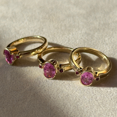 Bespoke Pink Sapphire Rings