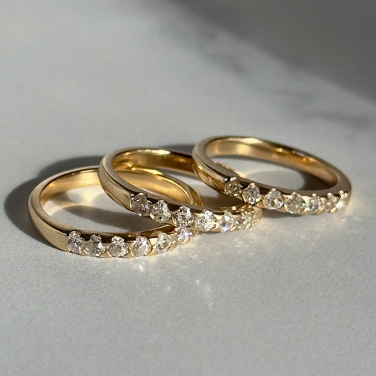 Bespoke Trio of Diamond Rings