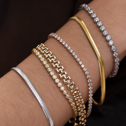 Gold Snake Bracelet modelled