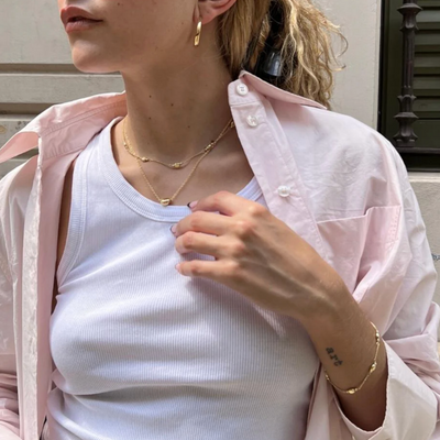 Gold Bubble Heart Necklace