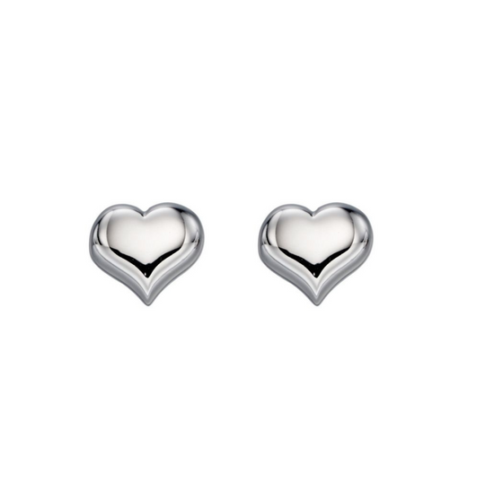 Children's Silver Heart Stud  Earrings