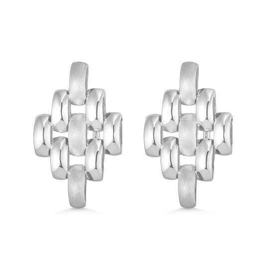 14ct White Gold Stud Earrings