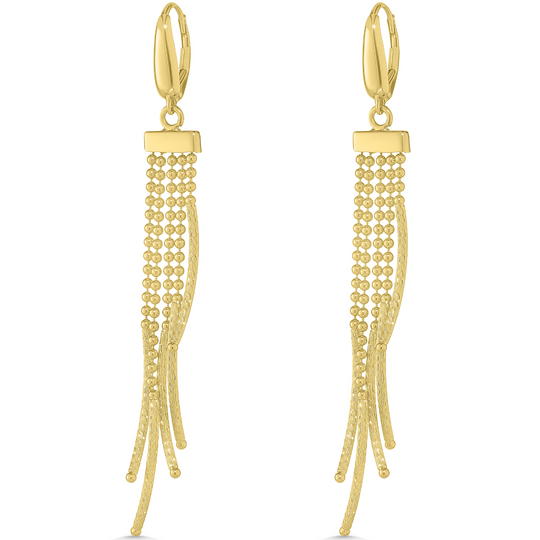 14ct Gold Tassel Drop Earrings
