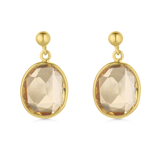 18ct Yellow Gold Citrine Drops