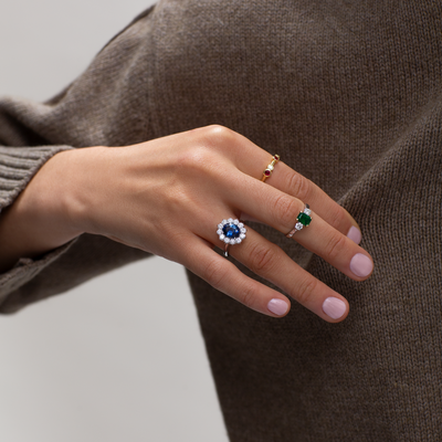 Emerald Trilogy Ring