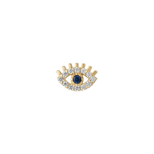 9ct Gold Evil Eye Single Earring