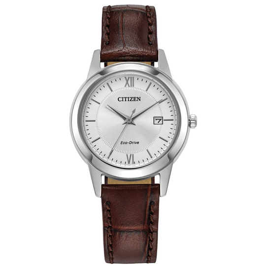 Ladies' Citizen Silver Dial Leather Strap Watch