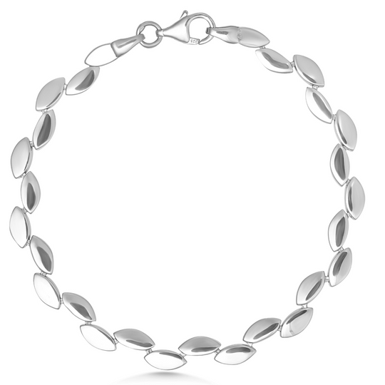 Flat Link Silver Bracelet