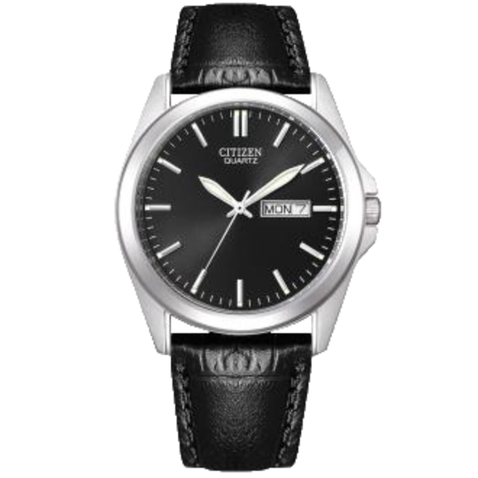Gent's Citizen Classic Black Dial Leather Strap