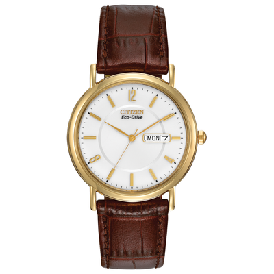 Brown strap citizen gent's watch