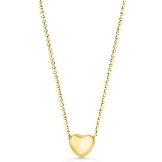 Gold Bubble Heart Necklace