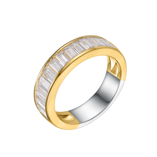 Yellow Gold CZ Baguette Ring