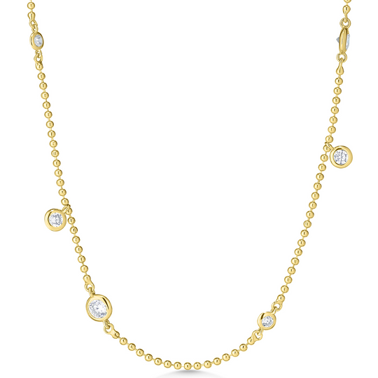Gold CZ Charm Necklace