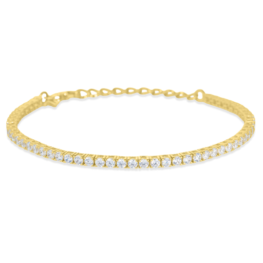 Gold Claw Set Tennis Bracelet