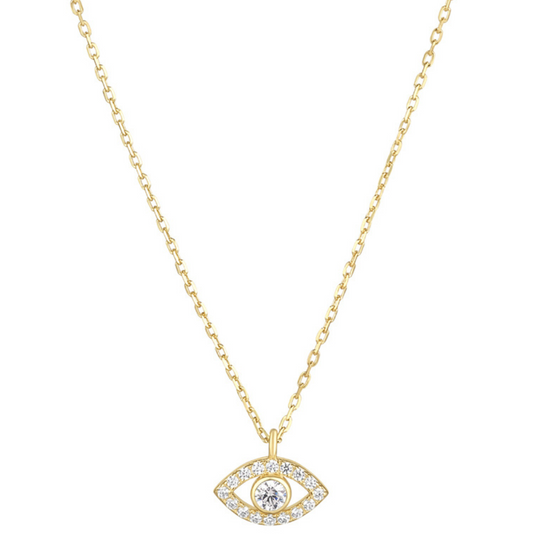 Gold Evil Eye Necklace