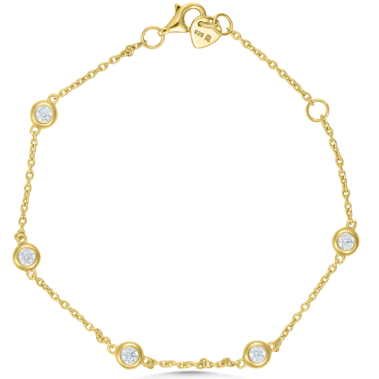 Gold Luna CZ Bracelet