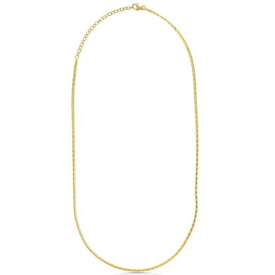 Gold Rectangular Link Necklace