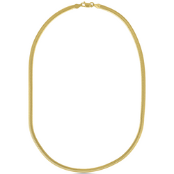Gold necklace on a white background