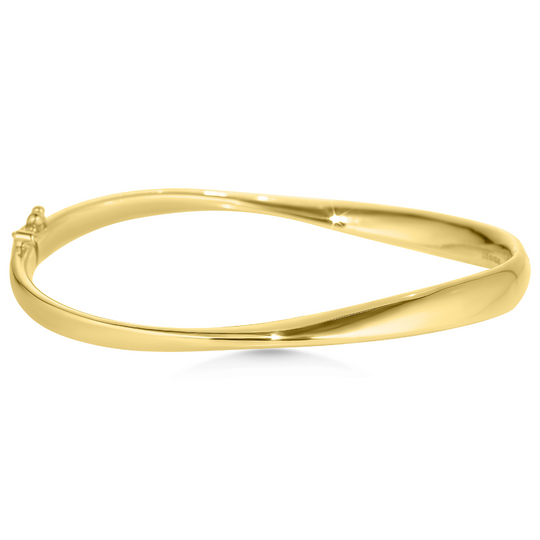 Gold Wave Bangle