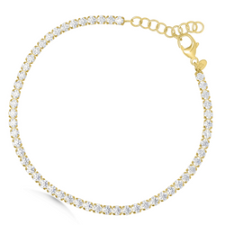 Gold classic tennis bracelet