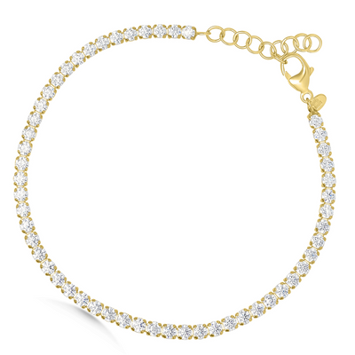 Gold classic tennis bracelet