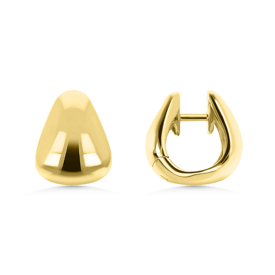 Golden Chunky Polished Hoop Earrings