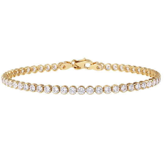 Golden Cubic Zirconia Tennis Bracelet