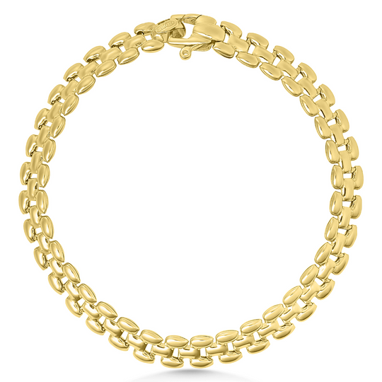 Gold Flat Link Bracelet
