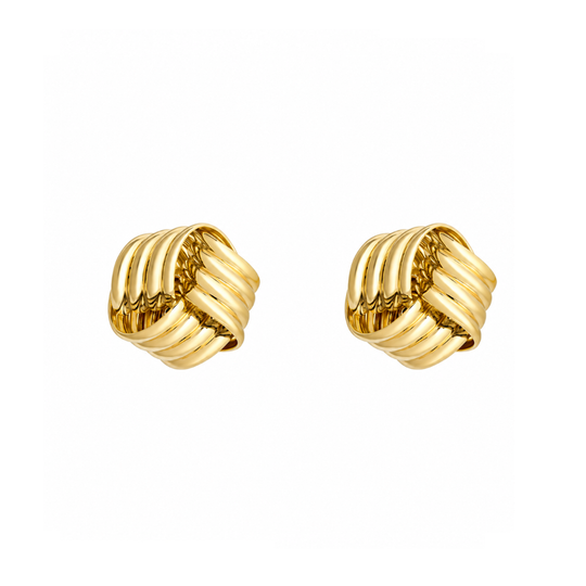Gold Classic Knot Earrings