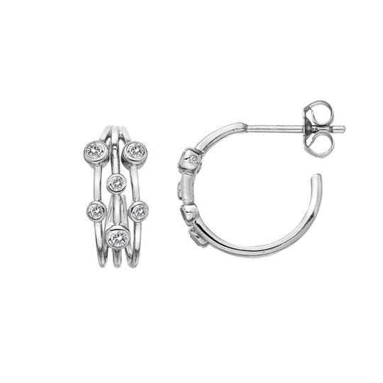 Sterling Silver Topaz Statement Earrings