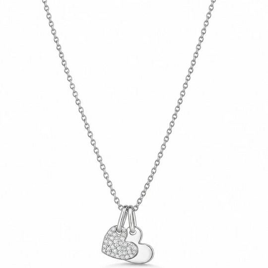 Silver Heart Duo Pendant