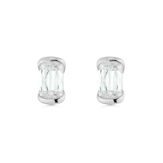 18ct White Gold Cushion Cut Diamond Studs