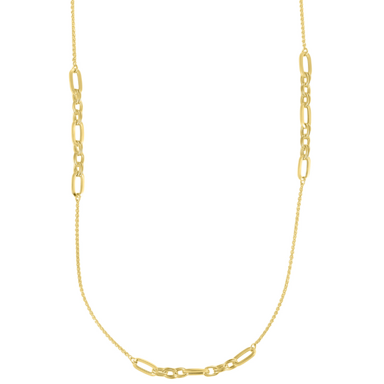 Gold Multi Link Chain Necklace
