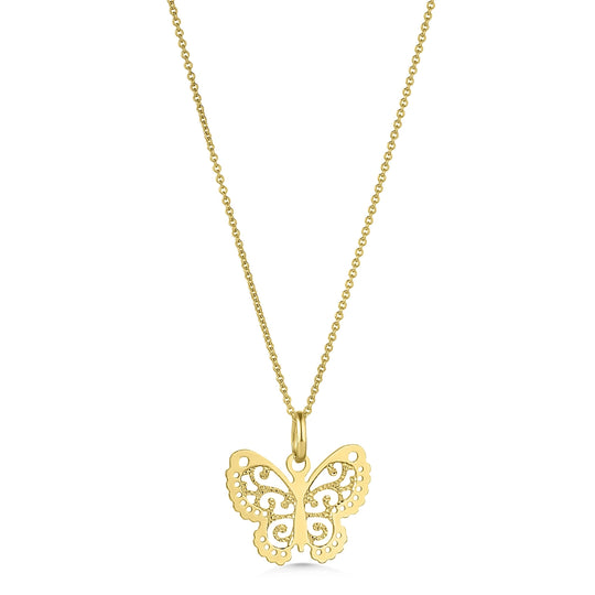 14ct Gold Butterfly Pendant