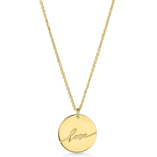 14ct Yellow Gold Love Pendant