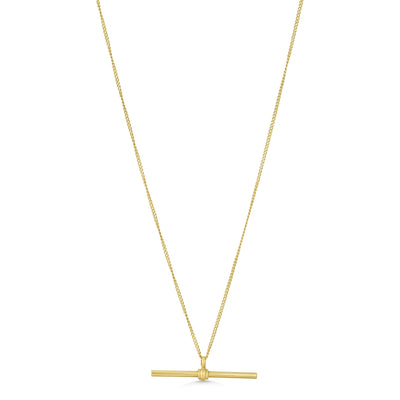 9ct Gold T-Bar Pendant  long version
