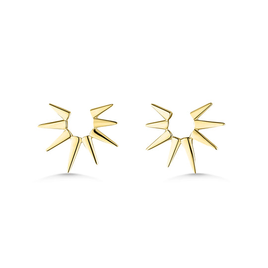 9ct Spike Circle Stud Earrings