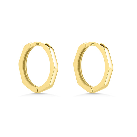 9ct Gold Bamboo Huggies