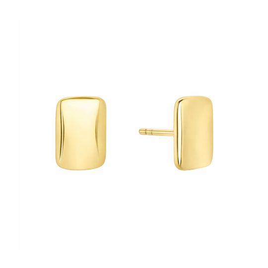 9ct Gold Rectangular Studs