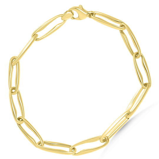 9ct Open Wave Paper Link Bracelet
