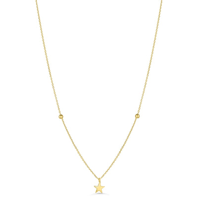 Gold Star Pendant long