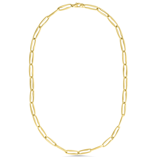 9ct Open Wave Paper Link Necklace