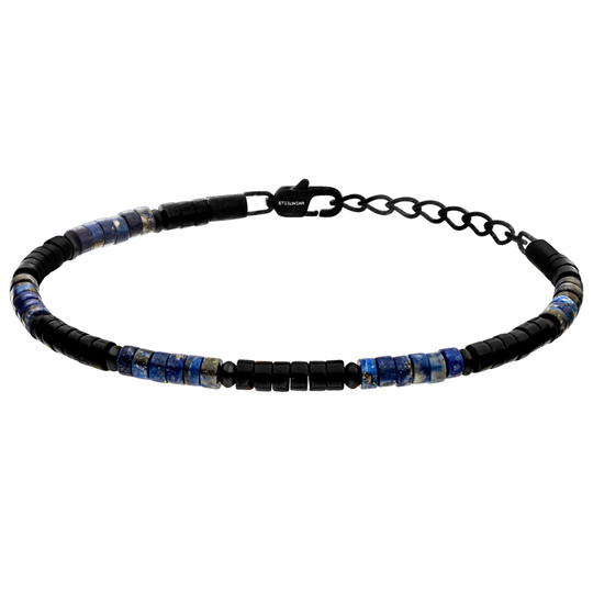 Steelwear Onyx & Lapis Beaded Bracelet