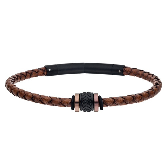 Steelwear Braided Brown Leather Bracelet
