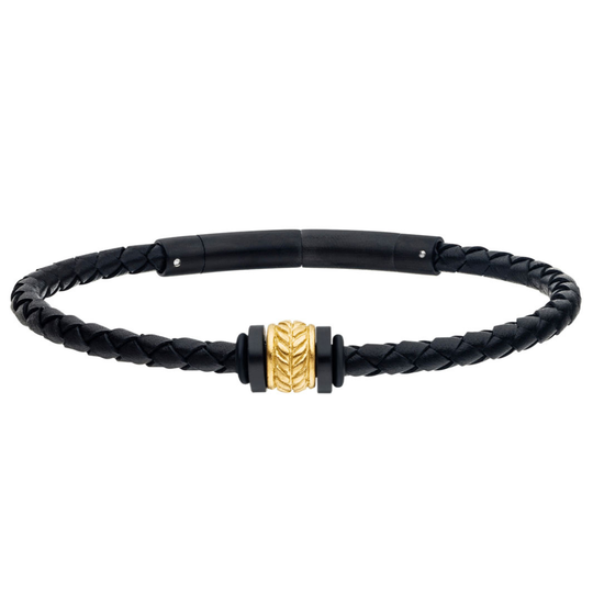 Steelwear Gold Braided Leather Bracelet
