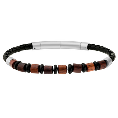 Gent's Steelwear Single Strand Leather Bracelet