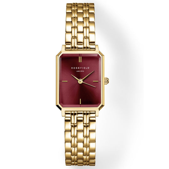 Rosefield Octagon XS Burgundy Watch