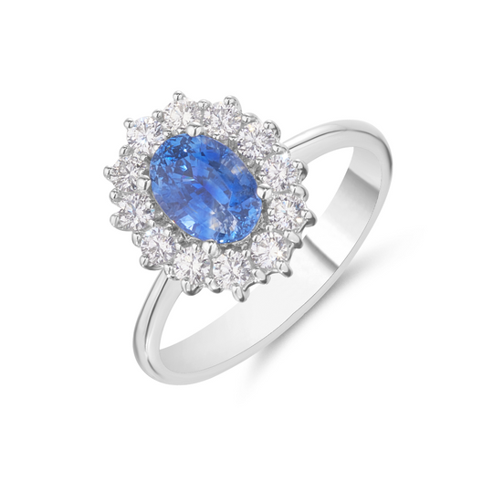 Oval Sapphire & Diamond Ring