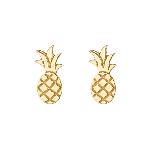 9ct Gold Pineapple Stud Earrings