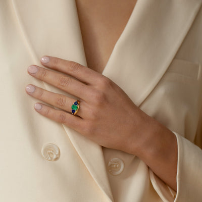 Emerald & Sapphire Ring